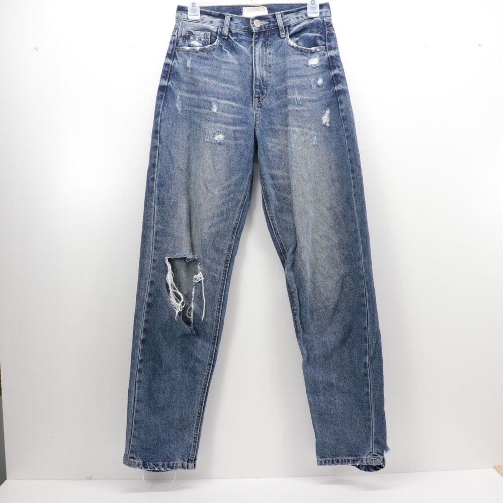 Gilded Intent 90's Loose Women's Blue Mom Jeans Size 25 x 30